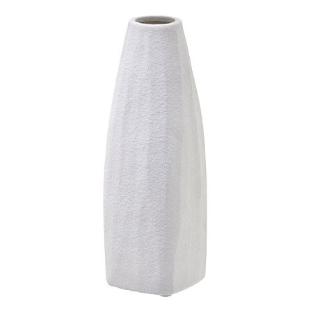 VASO DECORATIVO EM PORCELANA NA COR BRANCO 26CM