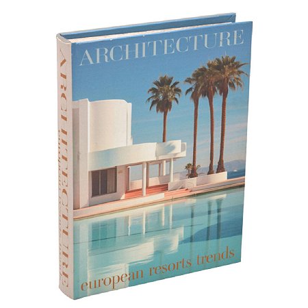 CAIXA LIVRO DECORATIVA EM MDF ARCHITETURE COLORIDA