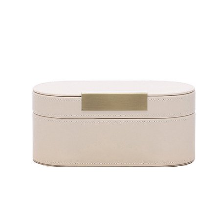 CAIXA EM MDF COM REVESTIMENTO EM PU OFF WHITE MART 34cm