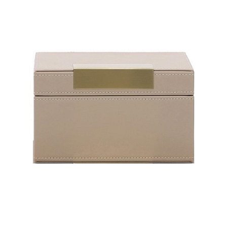 CAIXA EM MDF COM REVESTIMENTO EM PU BEGE MART 26cm