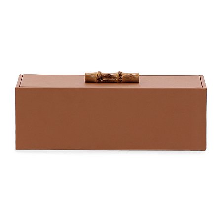 CAIXA EM MDF COM REVESTIMENTO EM PU CARAMELO MART 30cm
