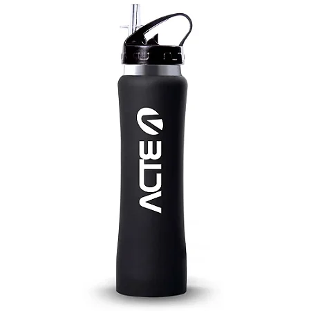 SQUEEZE TERMICO EMBORRACHADO 500ML  PRETO ACTE