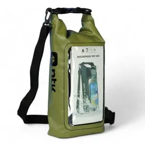 Bolsa Daily Duffel Verde resistente a água com visor 2L para Trilhas e Atividades Outdoor NTK