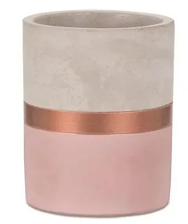 VASO ROSA E COBRE EM CIMENTO MART