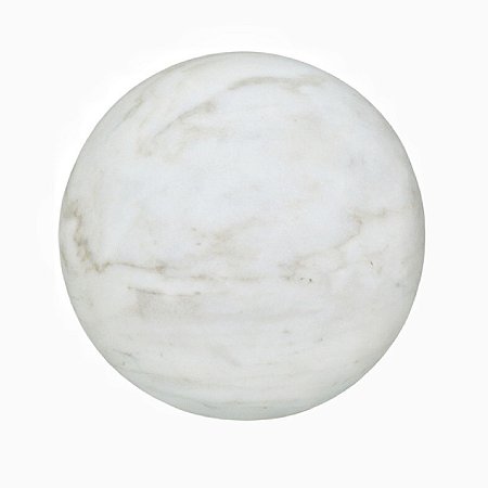 ESCULTURA ESFERA DECORATIVA EM MARMORE BRANCO 10CM