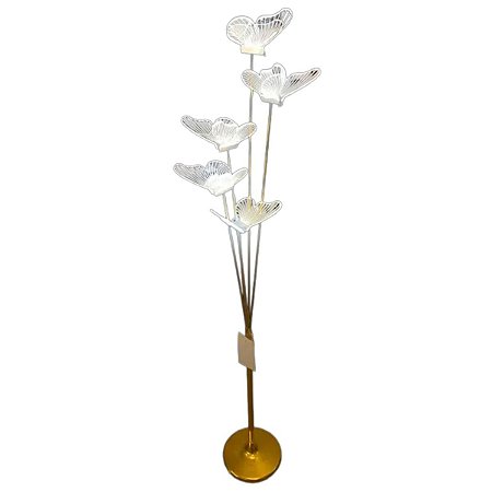 LUMNINARIA DECOR C/5 BORBOLETAS C/BASE BRANCO QUENTE 1,43M