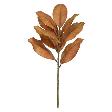 GALHO MAGNOLIA REAL TOQUE X10 LARANJA OUTONO 54CM FLORARTE