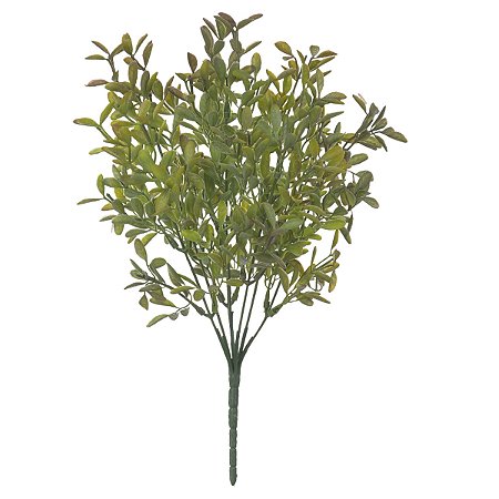 FOLHAGEM GRASS PLASTICO 35 RAMOS VERDE OUTONO 33CM FLORARTE