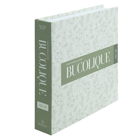 CAIXA LIVRO MDF VERDE BUCOLIQUE FLORARTE