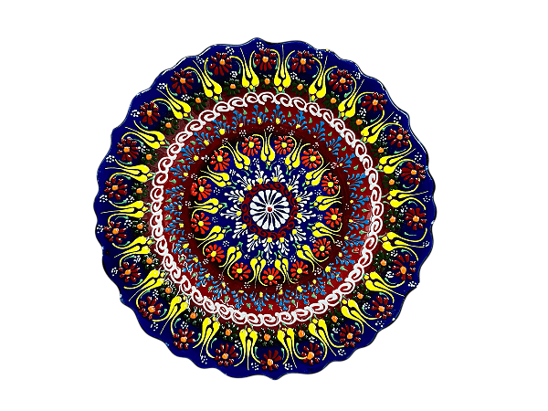 PRATO TURCO DECORATIVO FEITO A MAO 25CM RELEVO MOD.31
