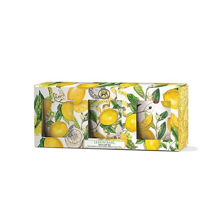 KIT 3 MINI VELAS VOTIVE 15H LEMON BASIL MICHEL DESIGN WORKS