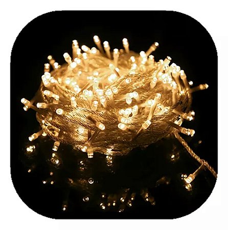 PISCA LED 100L BRANCO QUENTE FIO TRANSP 8F EXP 9.3M 220V