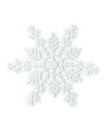 TRIO ENFEITE FLOCO DE NEVE SNOWFLAKE BRANCO 16cm