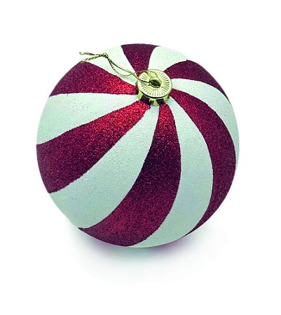 BOLA NTALINA CANDY CANE DECORATIVA 15CM