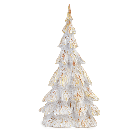 ARVORE NATALINA EM RESINA BRANCA 31CM DECORATIVA