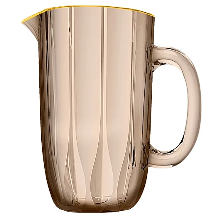 JARRA REFINATTO CARAMELO VIDRO BORDA OURO 1,3L L´HERMITAGE