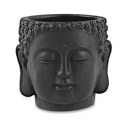 CACHEPOT BUDA PRETO EM CIMENTO MART