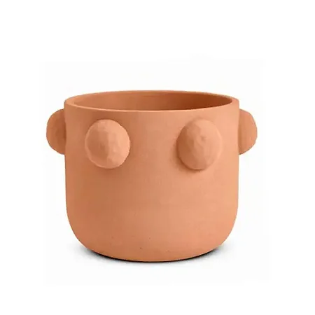 CACHEPOT EM CIMENTO TERRACOTA COM BOLAS MART