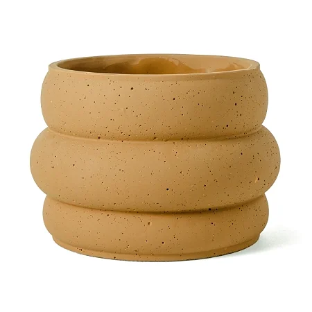 CACHEPOT EM CIMENTO MARROM MART