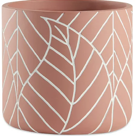 Cachepot em Cerâmica com Textura de Folhas MART