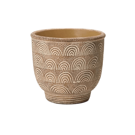 Cachepot em Cerâmica com Textura em Relevo MART