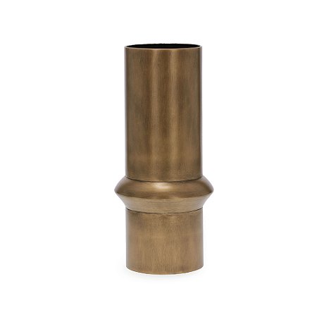 VASO CILINDRICO EM METAL DOURADO MART 40CM