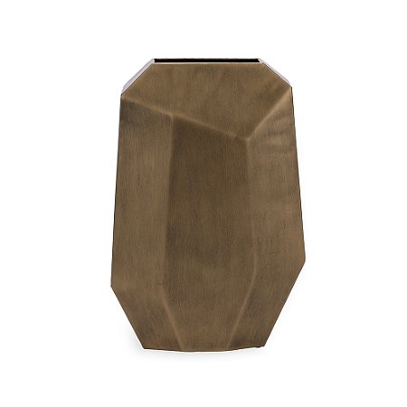 VASO EM METAL DOURADO FOSCO MART 40,5CM