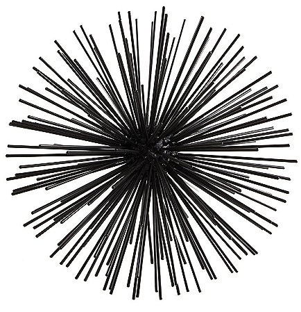 ESCULTURA OURICO PRETO EM METAL 26cm