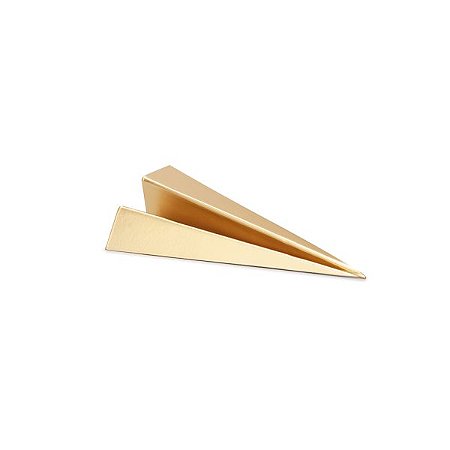 ESCULTURA AVIÃO EM METAL DOURADO MART