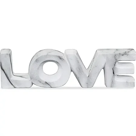 ESCULTURA LOVE EM CERAMICA MÁRMORE MART