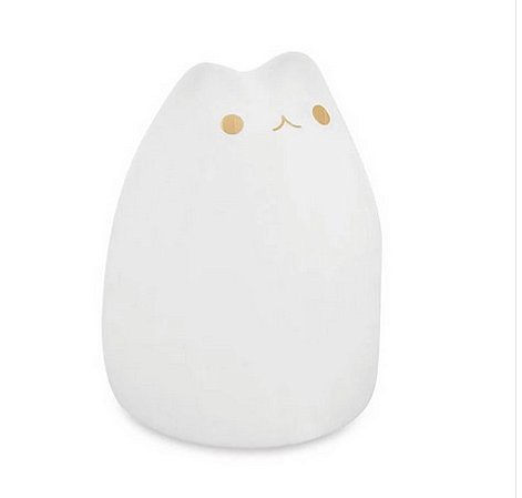 ESCULTURA GATO EM CERAMICA BRANCO MART 20cm