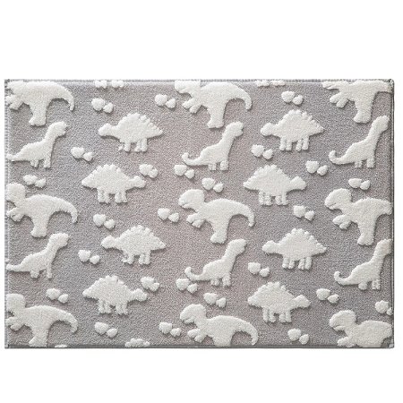 TAPETE INFANTIL JOLITEX MIMO POA CINZA DINO 70CM X 100CM