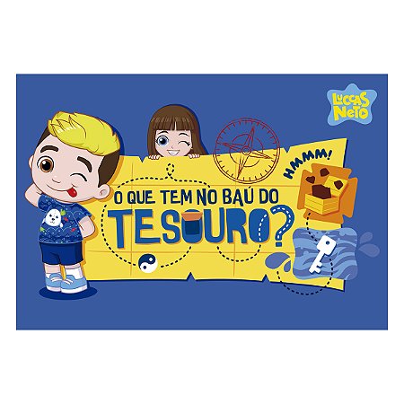 TAPETE INFANTIL JOY LUCCAS TESOURO AZUL ESCURO 70X100CM