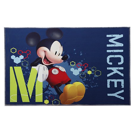 TAPETE INFANTIL JOY DISNEY MICKEY AZUL 70CM X 100CM JOLITEX