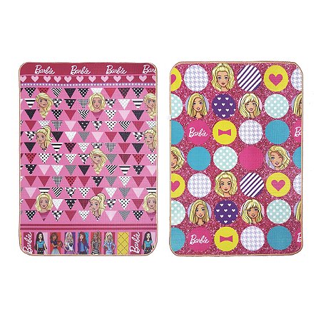 TAPETE RECREIO MATTEL ENROLADO 2 BARBIE 1,20X1,80M JOLITEX