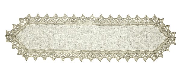 LINHA LUXO CAMINHO MESA RENDADO ARIZONA 40X90CM BEGE JOLITEX