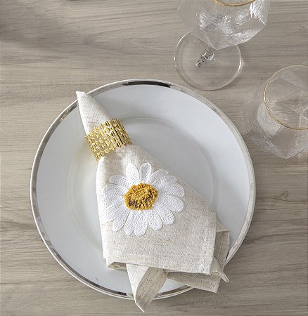 LINHA ATELIE GUARDANAPO FILIPINAS 40X40CM BEGE/VRD/BCO