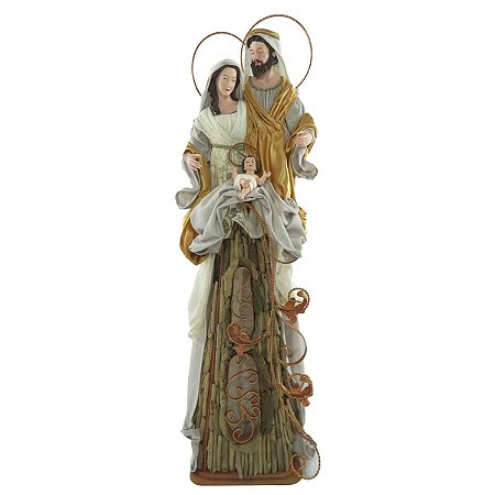 Sagrada Familia 120cm em Tecido, Resina e Madeira