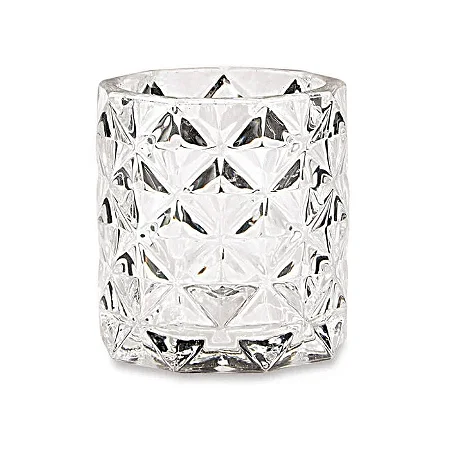 PORTA-VELAS EM VIDRO INCOLOR MART 7,5cm