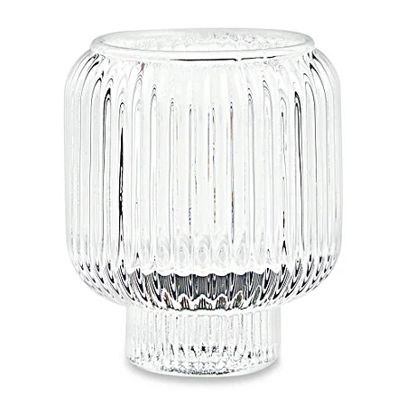 PORTA-VELAS EM VIDRO INCOLOR MART 8,5cm