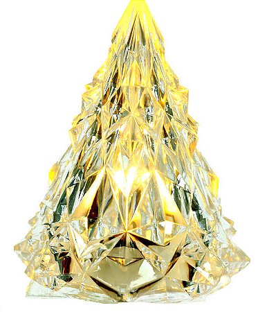 ARVORE ACRILICO NATAL C/LED (BRANCO QUENTE) 6X4,5cm