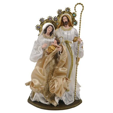 Sagrada Familia Decorativa em Tecido e Resina- 30cm