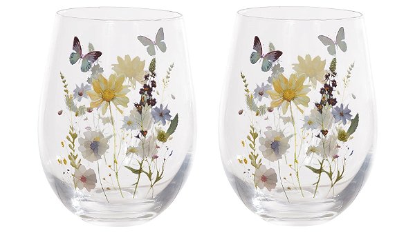 KIT 2 COPO 530ml BUTTERFLY FLORARTE