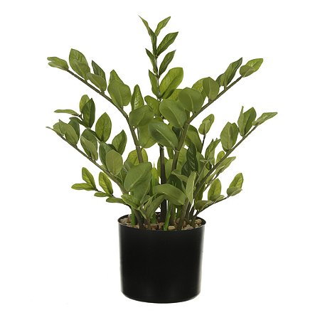 FOLHAGEM ZAIOCULCA REAL TOQUE COM POTE VERDE 50CM