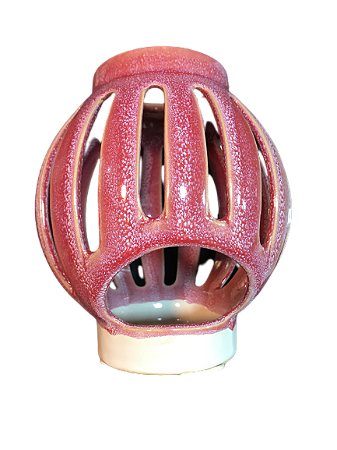 LANTERNA EM CERAMICA VERMELHA