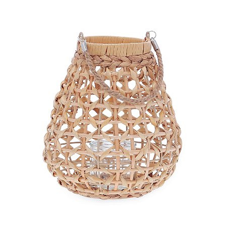 LANTERNA EM FIBRA NATURAL MART 27cm
