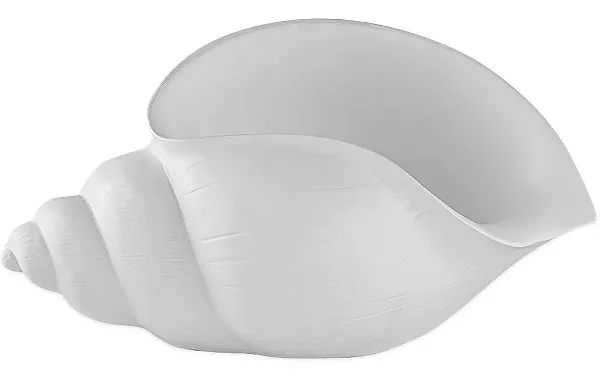 ESCULTURA CONCHA EM POLIRRESINA BRANCO MART
