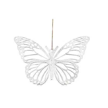 PINGENTE DECORATIVO BORBOLETA VAZADA PRATA 15CM