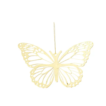 PINGENTE DECORATIVO BORBOLETA VAZADA OURO 10CM