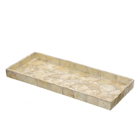BANDEJA DECORATIVA EM MADREPEROLA 43,5cm